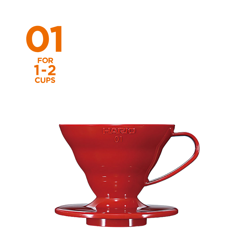 V60透過ドリッパー01レッド(PP製)|HARIO Official Shop V60透過ドリッパー01レッド(PP製)|HARIO Official Shop