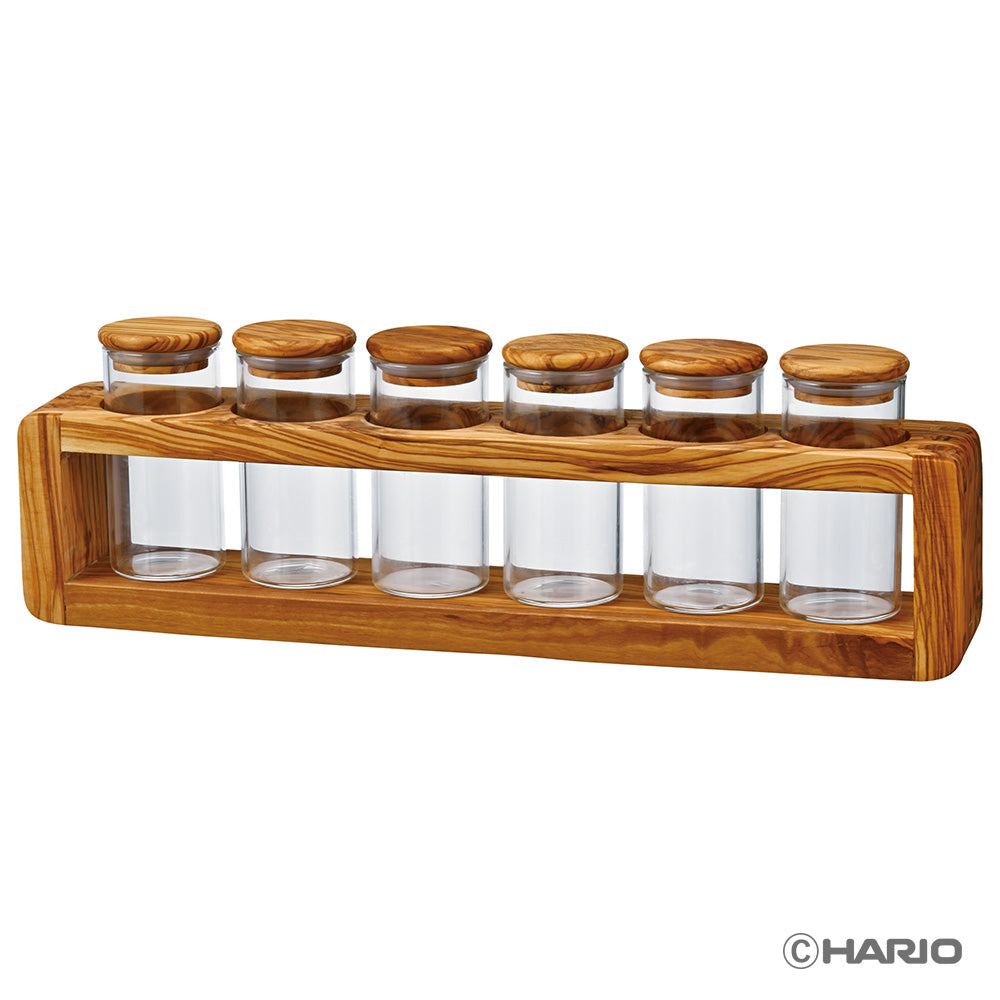 オリーブウッド スパイスストッカー6個セット｜HARIO Official Shop